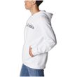 Trek Hoodie White Branded Logo Ανδρικό Φούτερ Columbia