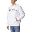 Trek Hoodie White Branded Logo Ανδρικό Φούτερ Columbia