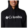 Trek Hoodie Black Branded Logo Ανδρικό Φούτερ Columbia