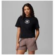 Columbia Rolling Bend™ T-Shirt Black/Gem Focused – Γυναικείο Crop Top με Τύπωμα