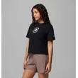 Columbia Rolling Bend™ T-Shirt Black/Gem Focused – Γυναικείο Crop Top με Τύπωμα