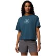 Columbia Rolling Bend™ T-Shirt Everblue/Gem Focused – Γυναικείο Crop Top με Τύπωμα
