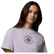 Columbia Rolling Bend™ T-Shirt Lavender Pearl/Gem Focused – Γυναικείο Crop Top με Τύπωμα