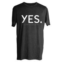 T-Shirt Black Ανδρική Μπλούζα Yes