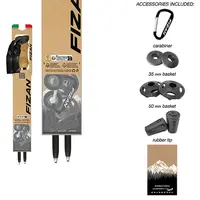 Μπατόν Πεζοπορίας Fizan Τηλεσκοπικά (Ζεύγος) Compact 4 Grey