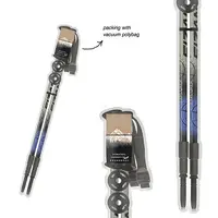 Μπατόν Πεζοπορίας Fizan Τηλεσκοπικά (Ζεύγος) Explorer Beige/Blue