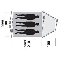 Σκηνή 3 Ατόμων Outwell Tent Cloud 3 Green