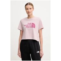 Κοντομάνικο The North Face Γυναικείο Easy Relaxed Cropped Tee Metal Pink/Cyber Berry