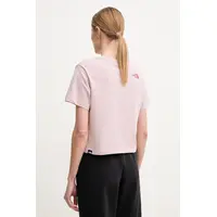 Κοντομάνικο The North Face Γυναικείο Easy Relaxed Cropped Tee Metal Pink/Cyber Berry