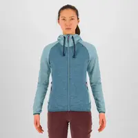 Ζακέτα Fleece Karpos Γυναικεία Camoscio FZ Thyme/Aqua Sky