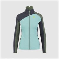 Μπλούζα Fleece Karpos Γυναικεία Federa FZ Aqua Sky/Black Sand/Thyme