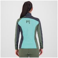 Μπλούζα Fleece Karpos Γυναικεία Federa FZ Aqua Sky/Black Sand/Thyme