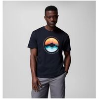 Κοντομάνικο Columbia Ανδρικό Path Lake&trade; Graphic Tee II Black/Circular Linescape