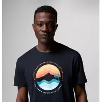 Κοντομάνικο Columbia Ανδρικό Path Lake&trade; Graphic Tee II Black/Circular Linescape
