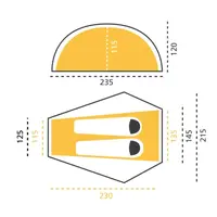 Σκηνή 2 Ατόμων Grand Canyon Apex 2 Tent Pro Misty Blue