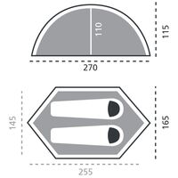 Σκηνή 1-2 Ατόμων Grand Canyon Cardova 1 Tent Limestone Grey