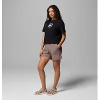 Columbia Rolling Bend™ T-Shirt Black/Gem Focused – Γυναικείο Crop Top με Τύπωμα