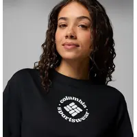 Columbia Rolling Bend™ T-Shirt Black/Gem Focused – Γυναικείο Crop Top με Τύπωμα