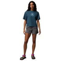 Columbia Rolling Bend™ T-Shirt Everblue/Gem Focused – Γυναικείο Crop Top με Τύπωμα