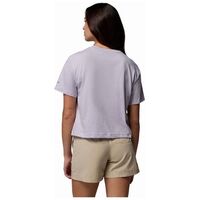 Columbia Rolling Bend™ T-Shirt Lavender Pearl/Gem Focused – Γυναικείο Crop Top με Τύπωμα