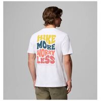 Columbia Knoll Canyon™ Graphic T-Shirt White/Hike More – Ανδρικό Μπλουζάκι με Τύπωμα