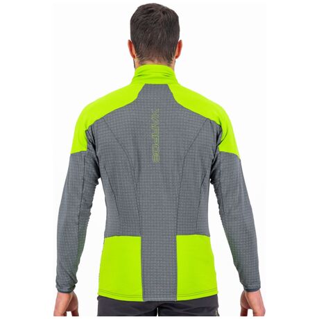 Puez Dark Slate Lime Green Ανδρική Ζακέτα Fleece Karpos