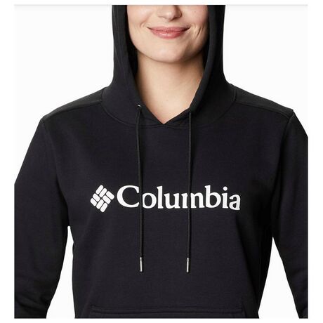 Logo Hoodie Black White Γυναικείο Φούτερ Columbia