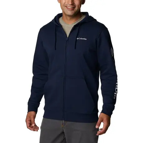 Trek Full Zip Hoodie Collegiate Navy Ανδρική Ζακέτα Fleece Columbia