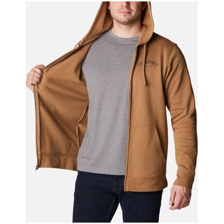 Trek Full Zip Hoodie Delta Arched Brown Ανδρική Ζακέτα Fleece Columbia