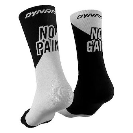 No Pain No Gain Socks Unisex Μαύρη/Λευκή Τεχνική Κάλτσα Dynafit