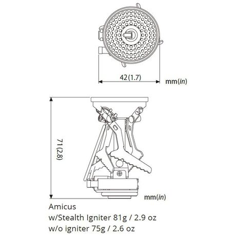 Καμινέτο Με Αναφλεκτήρα Amicus Stove With Igniter Soto