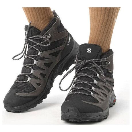 Salomon Ανδρικά Μποτάκια Ορειβασίας X Ward Leather Mid GTX Phantom/Black/Magnet