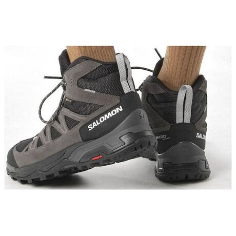 X Ward Leather Mid GTX Phantom/Black/Magnet Ανδρικά Μποτάκια Ορειβασίας Salomon