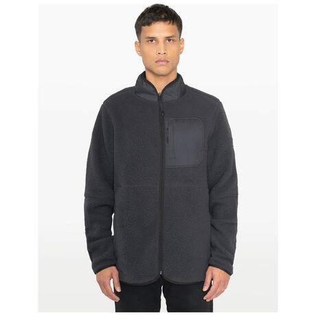 Ledger Fleece Black Μαύρη Ανδρική Ζακέτα Armada