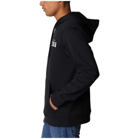 Trek Hoodie Black Branded Logo Ανδρικό Φούτερ Columbia