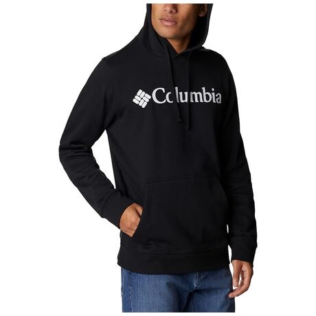 Trek Hoodie Black Branded Logo Ανδρικό Φούτερ Columbia