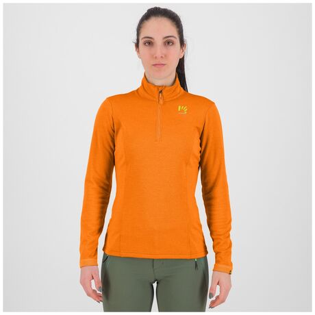 Pizzocco W Vibrant Orange Half Zip Γυναικείο Fleece Karpos