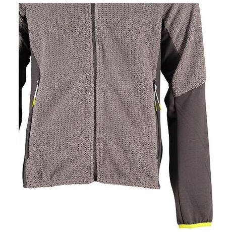 Jacket 302432M Waffle Highloft Grey Ανδρική Ζακέτα Fleece GTS