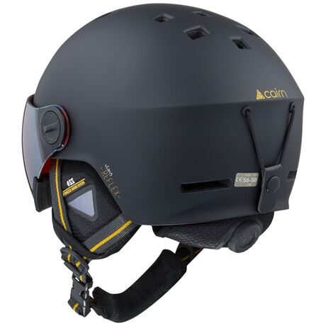 Reflex Visor Mat Black Gold Κράνος Cairn