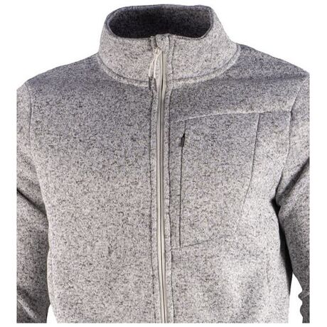 Knitted Fleece Light Grey Ανδρική Ζακέτα Fleece GTS