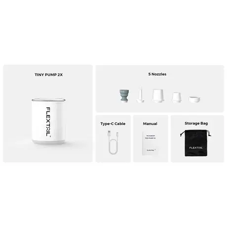 Τρόμπα Επαναφορτιζόμενη TINY PUMP 2X 3in1 White Flextail