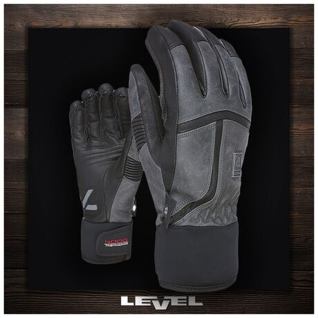 Off Piste Leather Glove Anthracite Ανδρικά Γάντια Level