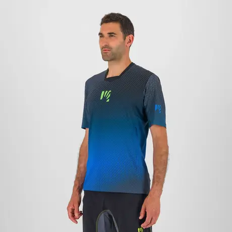 Ανδρικό T-Shirt Val Di Dentro Tee Black/Indigo B./Green Fluo Karpos