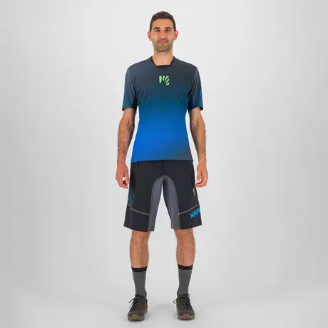 Ανδρικό T-Shirt Val Di Dentro Tee Black/Indigo B./Green Fluo Karpos