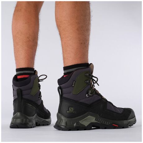 Salomon Ανδρικά Μποτάκια Πεζοπορίας Quest Element GTX Black/Deep Lichen Green/Olive Night
