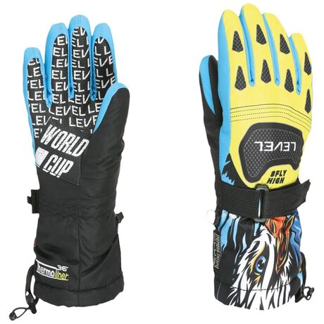 Γάντια Σκι Level Παιδικά Junior Glove Yellow/Blue