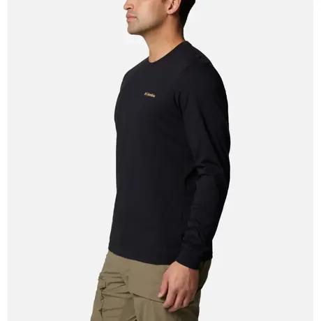 T-Shirt Columbia Ανδρικό Μακρυμάνικο CSC&trade; Seasonal Logo LS Tee Black/Peaked Badge