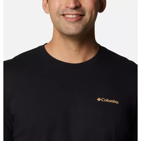 T-Shirt Columbia Ανδρικό Μακρυμάνικο CSC&trade; Seasonal Logo LS Tee Black/Peaked Badge