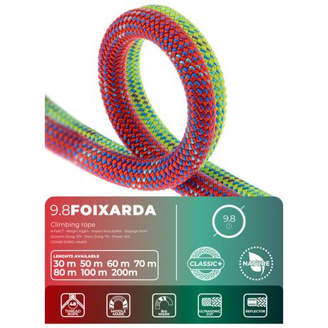 Σχοινί Αναρρίχησης Fixe Foixarda 9.8 70m Red