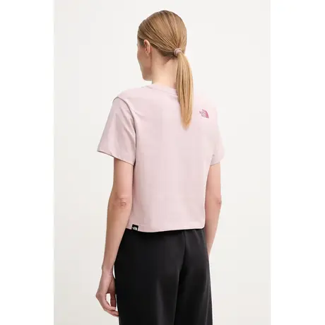 Κοντομάνικο The North Face Γυναικείο Easy Relaxed Cropped Tee Metal Pink/Cyber Berry